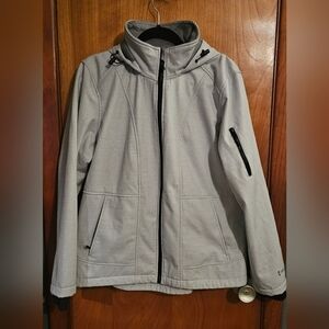 Free Country Women’s Super Softshell Jacket – Gray Wind & Water Resistant 🌧️🧥